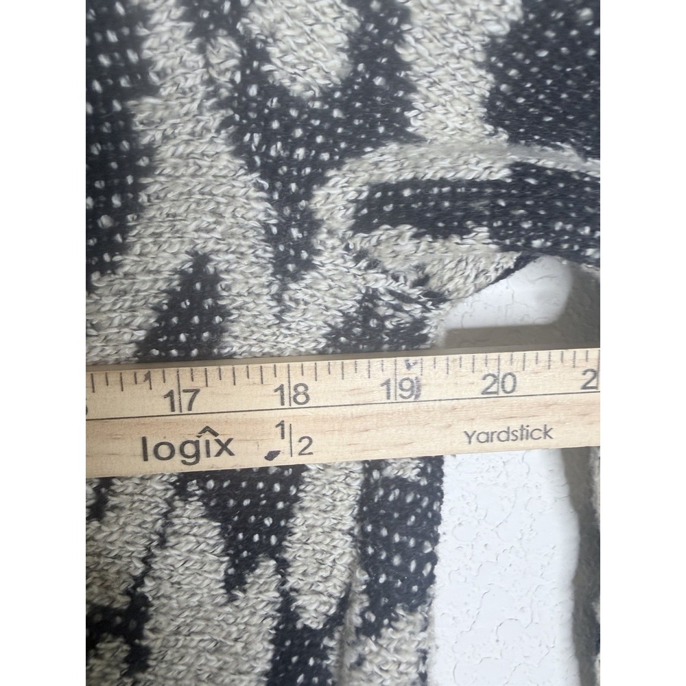 Lucky Brand Womens M Boho Mixed Print Open Front Long Cardigan Sweater - Picture 10 of 12